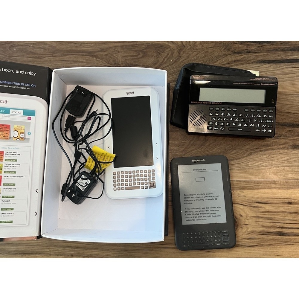 Kindle Keyboard Literati eReader Franklin LM4000 Parts Repair Lot